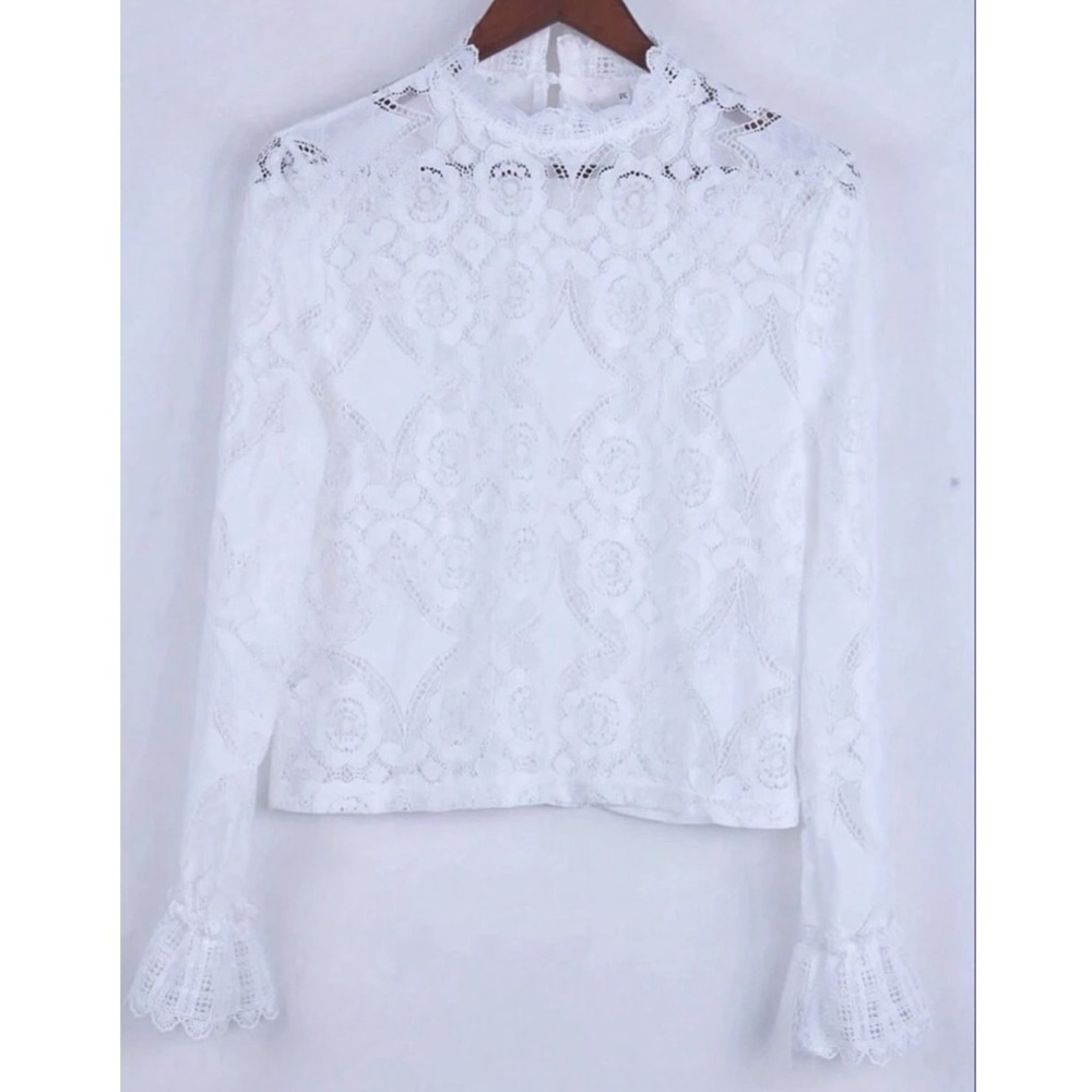 Boho White Lace Top - Picture 3 of 6